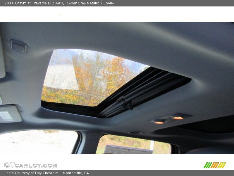 Cyber Grey Metallic / Ebony 2014 Chevrolet Traverse LTZ AWD