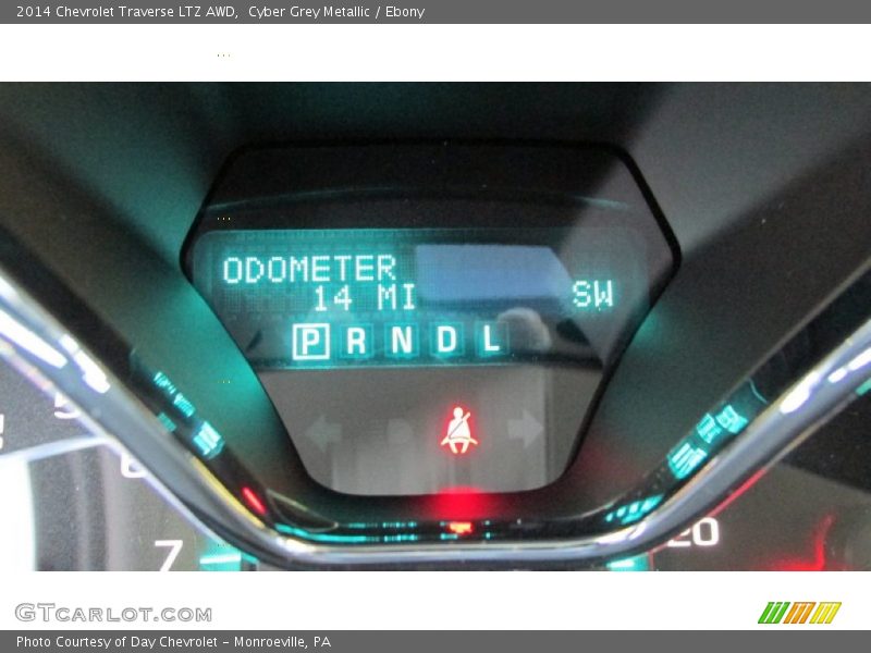 Cyber Grey Metallic / Ebony 2014 Chevrolet Traverse LTZ AWD