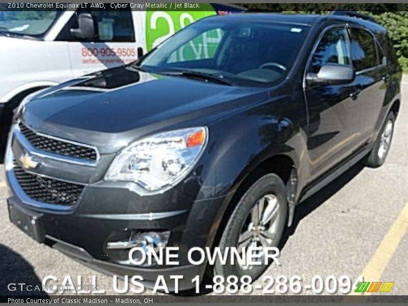 Cyber Gray Metallic / Jet Black 2010 Chevrolet Equinox LT AWD