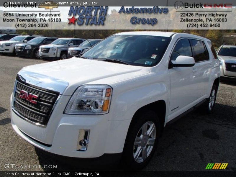 Summit White / Jet Black 2014 GMC Terrain SLE AWD