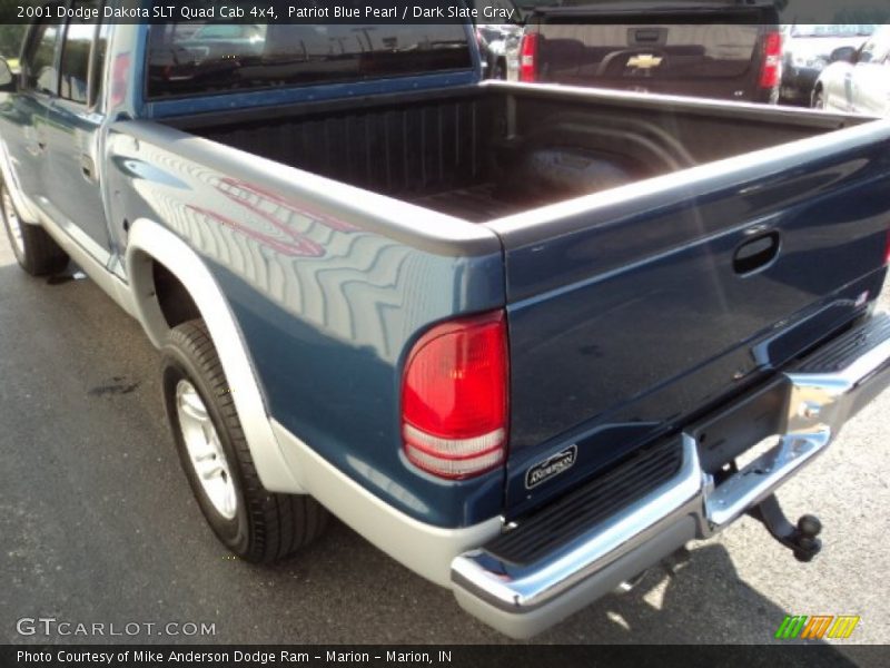 Patriot Blue Pearl / Dark Slate Gray 2001 Dodge Dakota SLT Quad Cab 4x4