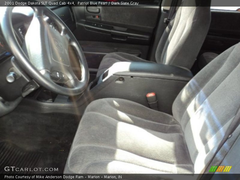 Patriot Blue Pearl / Dark Slate Gray 2001 Dodge Dakota SLT Quad Cab 4x4