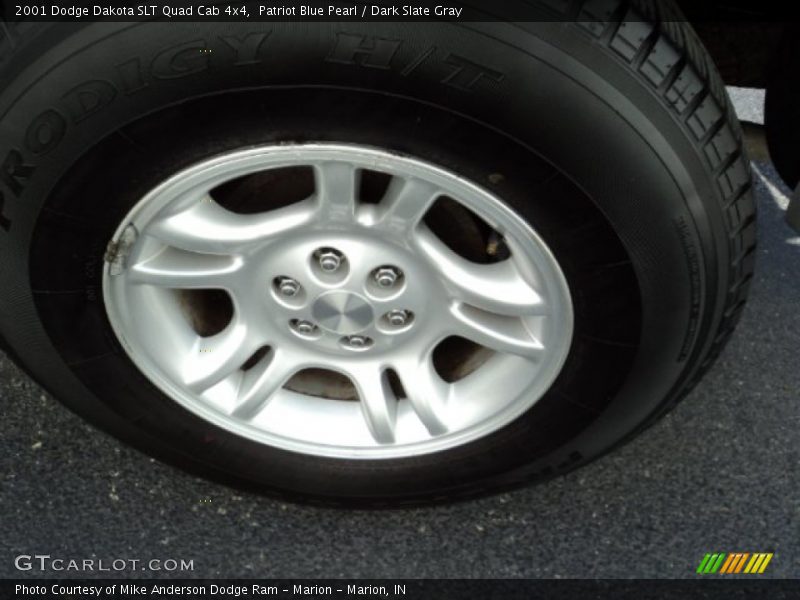 Patriot Blue Pearl / Dark Slate Gray 2001 Dodge Dakota SLT Quad Cab 4x4