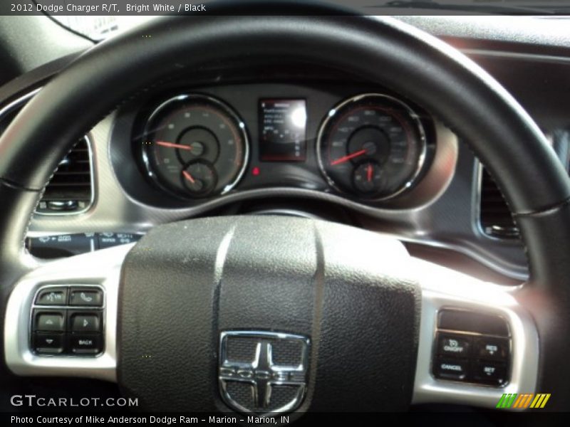 Bright White / Black 2012 Dodge Charger R/T