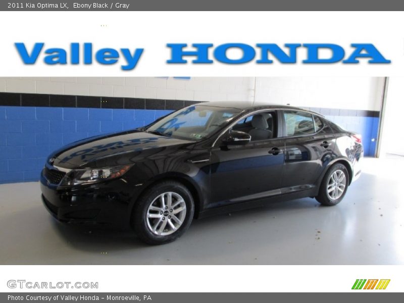 Ebony Black / Gray 2011 Kia Optima LX
