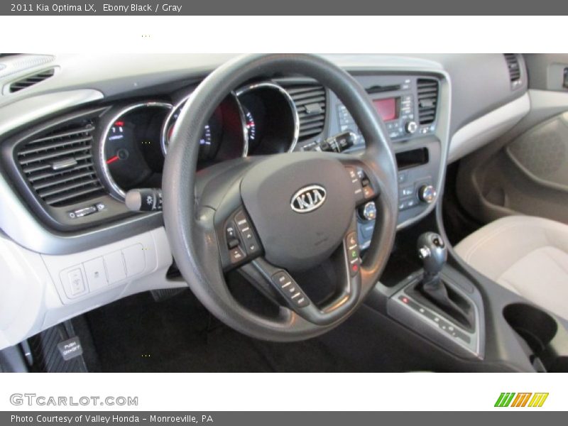Ebony Black / Gray 2011 Kia Optima LX