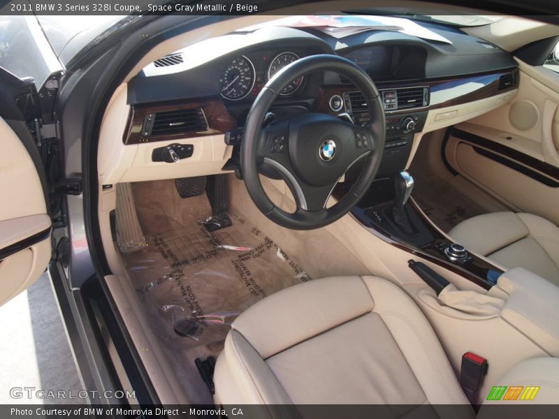 Space Gray Metallic / Beige 2011 BMW 3 Series 328i Coupe