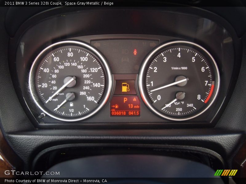 Space Gray Metallic / Beige 2011 BMW 3 Series 328i Coupe