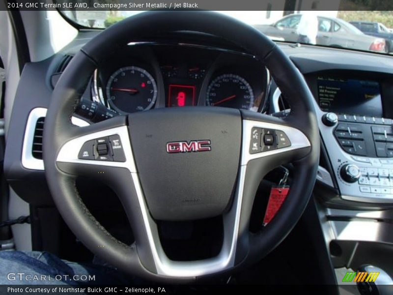 Champagne Silver Metallic / Jet Black 2014 GMC Terrain SLE AWD