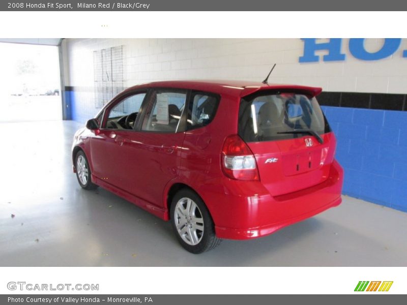 Milano Red / Black/Grey 2008 Honda Fit Sport