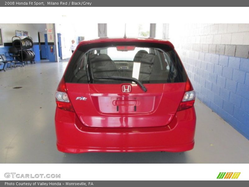 Milano Red / Black/Grey 2008 Honda Fit Sport