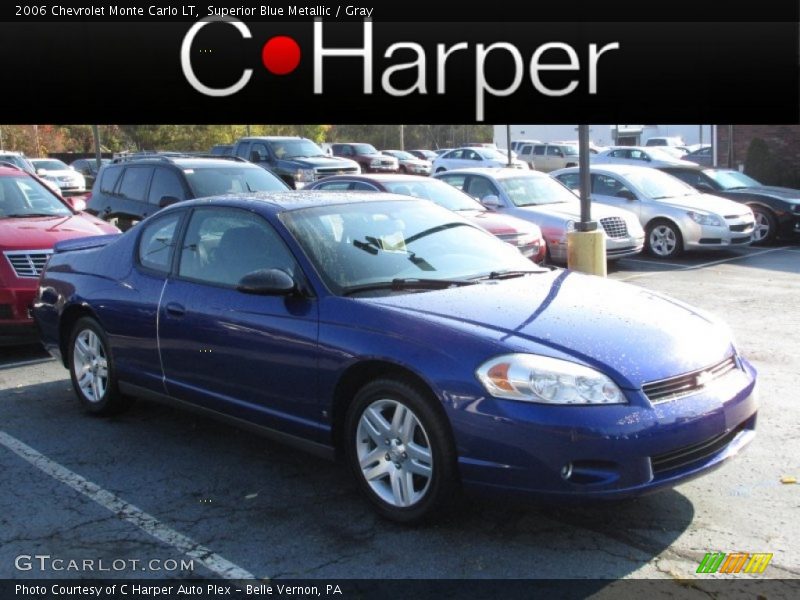 Superior Blue Metallic / Gray 2006 Chevrolet Monte Carlo LT
