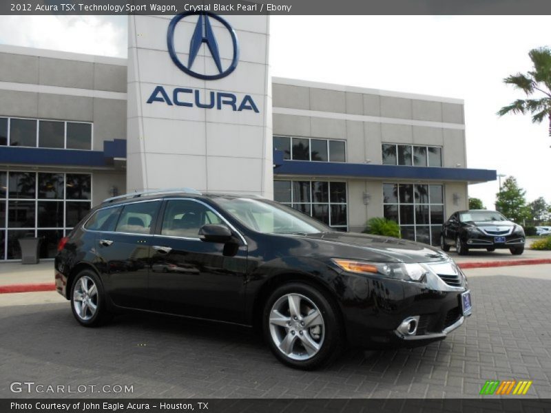 Crystal Black Pearl / Ebony 2012 Acura TSX Technology Sport Wagon