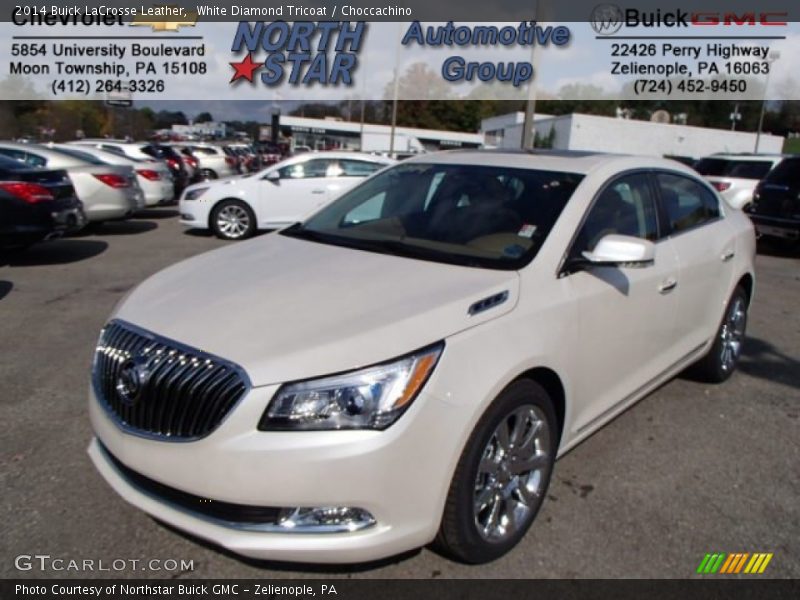 White Diamond Tricoat / Choccachino 2014 Buick LaCrosse Leather