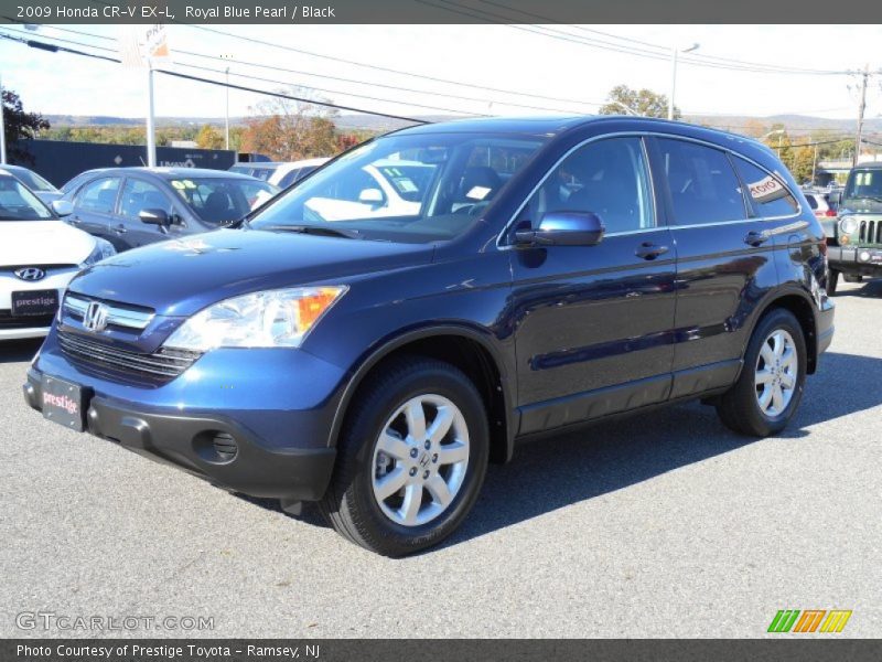 Royal Blue Pearl / Black 2009 Honda CR-V EX-L