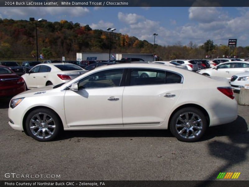 White Diamond Tricoat / Choccachino 2014 Buick LaCrosse Leather