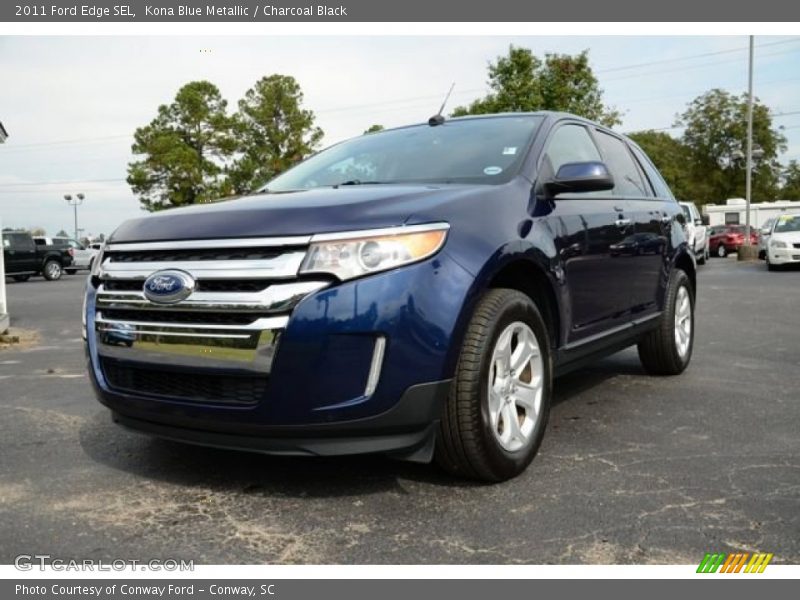 Kona Blue Metallic / Charcoal Black 2011 Ford Edge SEL
