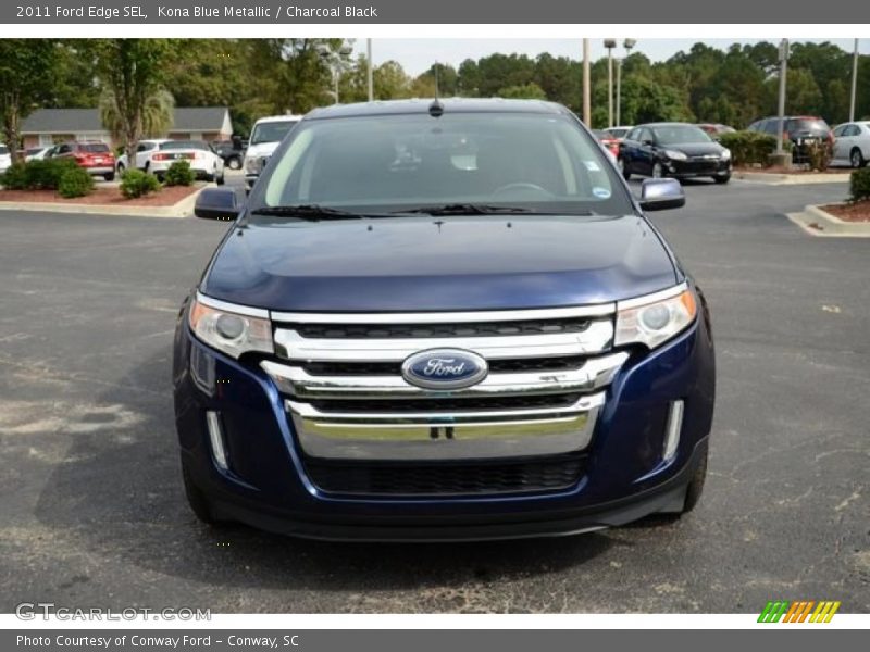 Kona Blue Metallic / Charcoal Black 2011 Ford Edge SEL