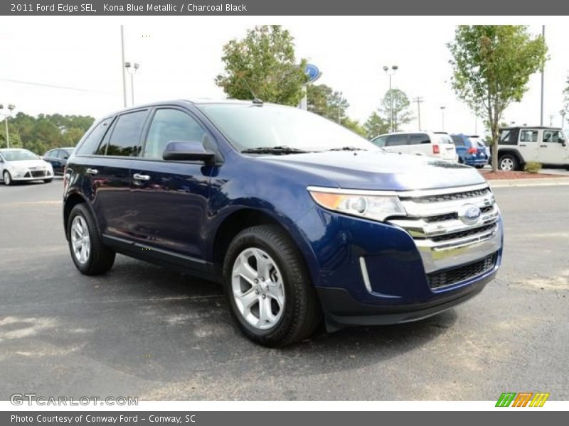 Kona Blue Metallic / Charcoal Black 2011 Ford Edge SEL
