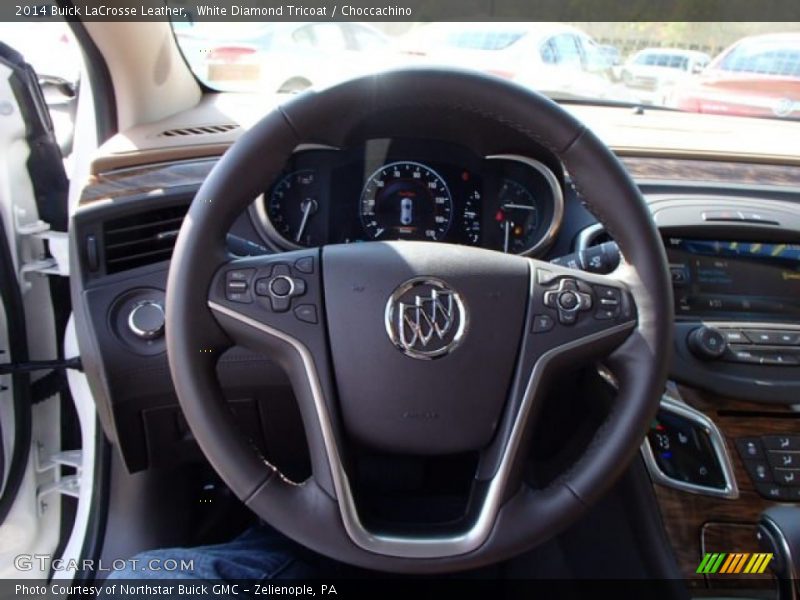 White Diamond Tricoat / Choccachino 2014 Buick LaCrosse Leather