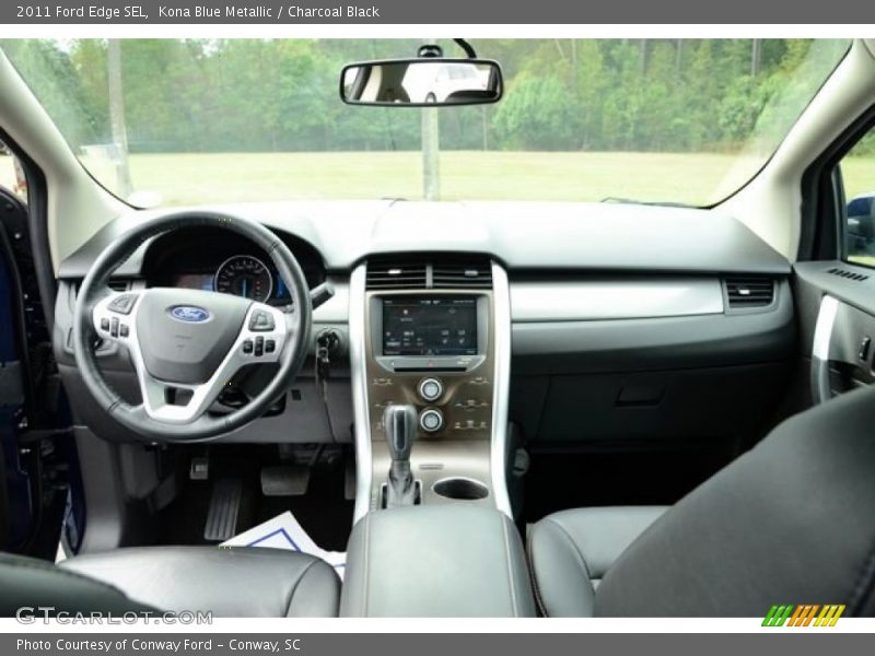 Kona Blue Metallic / Charcoal Black 2011 Ford Edge SEL