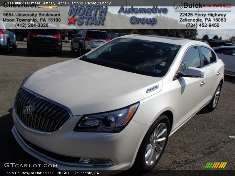 White Diamond Tricoat / Ebony 2014 Buick LaCrosse Leather
