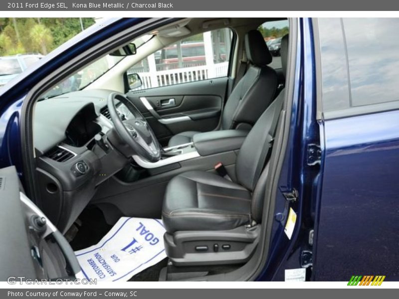 Kona Blue Metallic / Charcoal Black 2011 Ford Edge SEL