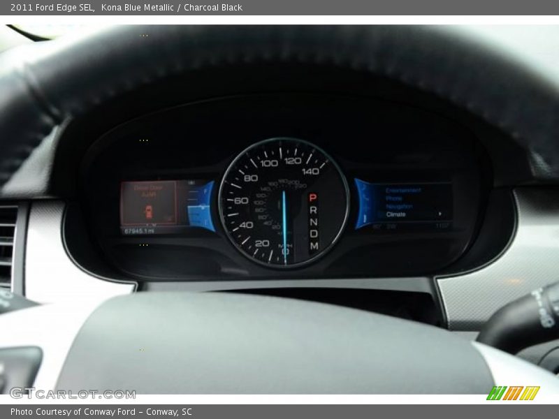 Kona Blue Metallic / Charcoal Black 2011 Ford Edge SEL
