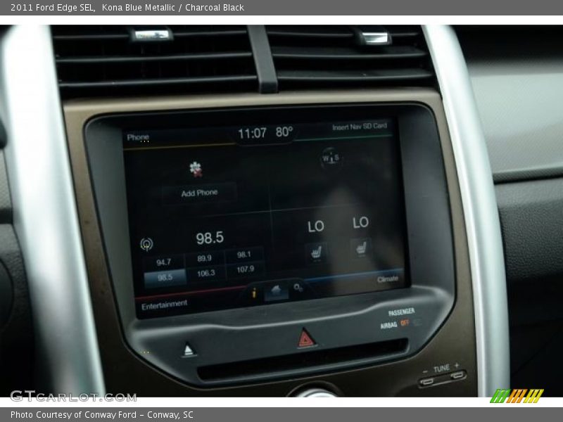 Kona Blue Metallic / Charcoal Black 2011 Ford Edge SEL