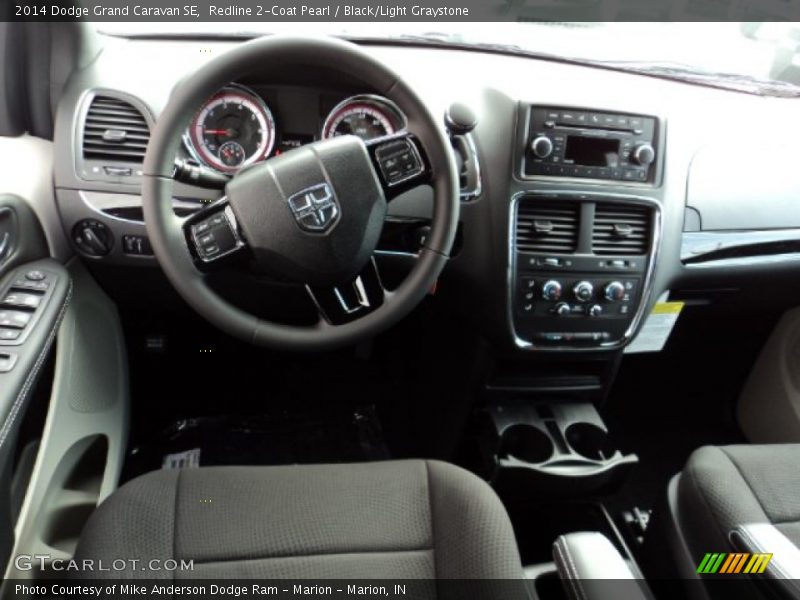 Redline 2-Coat Pearl / Black/Light Graystone 2014 Dodge Grand Caravan SE