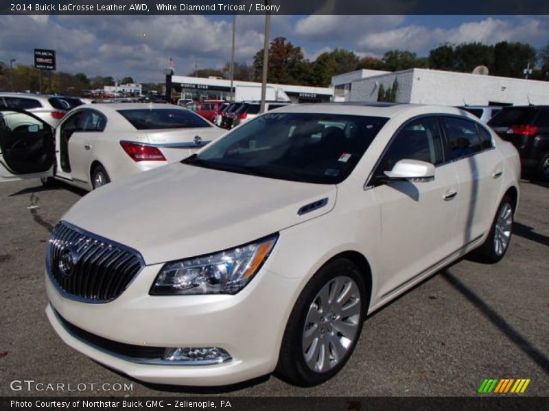 White Diamond Tricoat / Ebony 2014 Buick LaCrosse Leather AWD