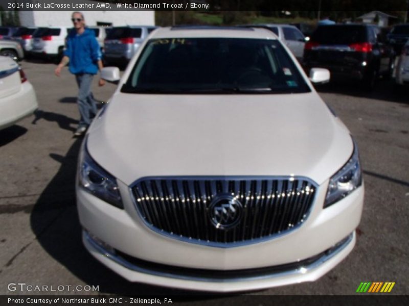 White Diamond Tricoat / Ebony 2014 Buick LaCrosse Leather AWD