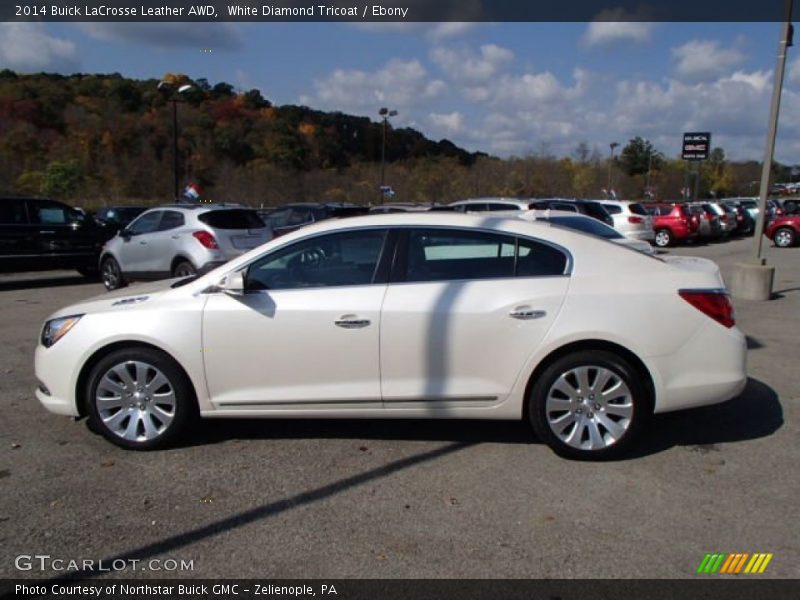 White Diamond Tricoat / Ebony 2014 Buick LaCrosse Leather AWD