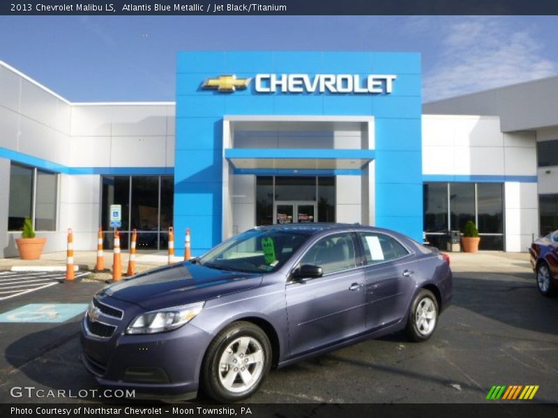 Atlantis Blue Metallic / Jet Black/Titanium 2013 Chevrolet Malibu LS