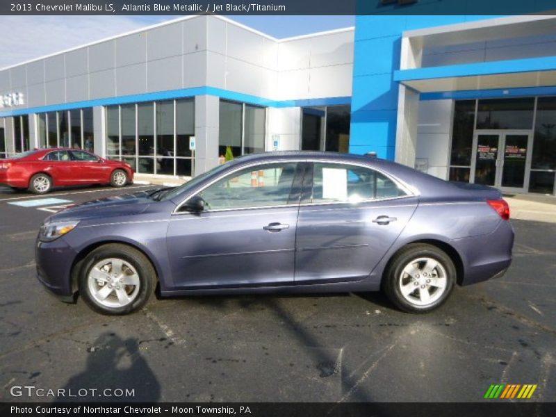 Atlantis Blue Metallic / Jet Black/Titanium 2013 Chevrolet Malibu LS