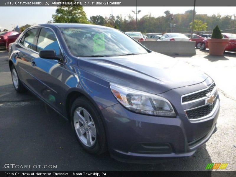 Atlantis Blue Metallic / Jet Black/Titanium 2013 Chevrolet Malibu LS