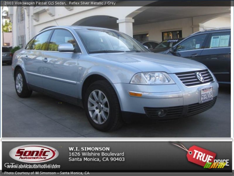 Reflex Silver Metallic / Grey 2003 Volkswagen Passat GLS Sedan