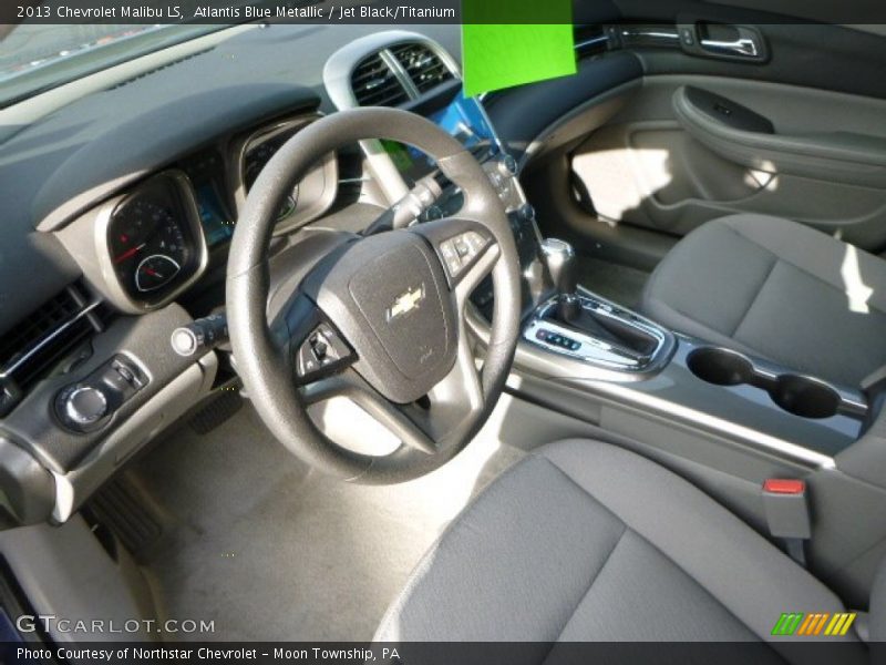 Atlantis Blue Metallic / Jet Black/Titanium 2013 Chevrolet Malibu LS