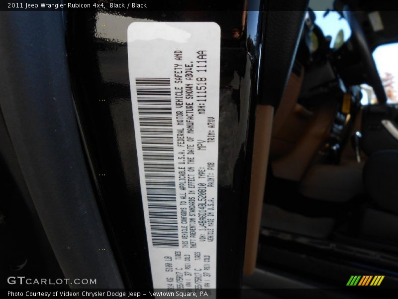Black / Black 2011 Jeep Wrangler Rubicon 4x4