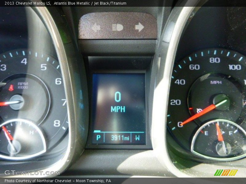 Atlantis Blue Metallic / Jet Black/Titanium 2013 Chevrolet Malibu LS