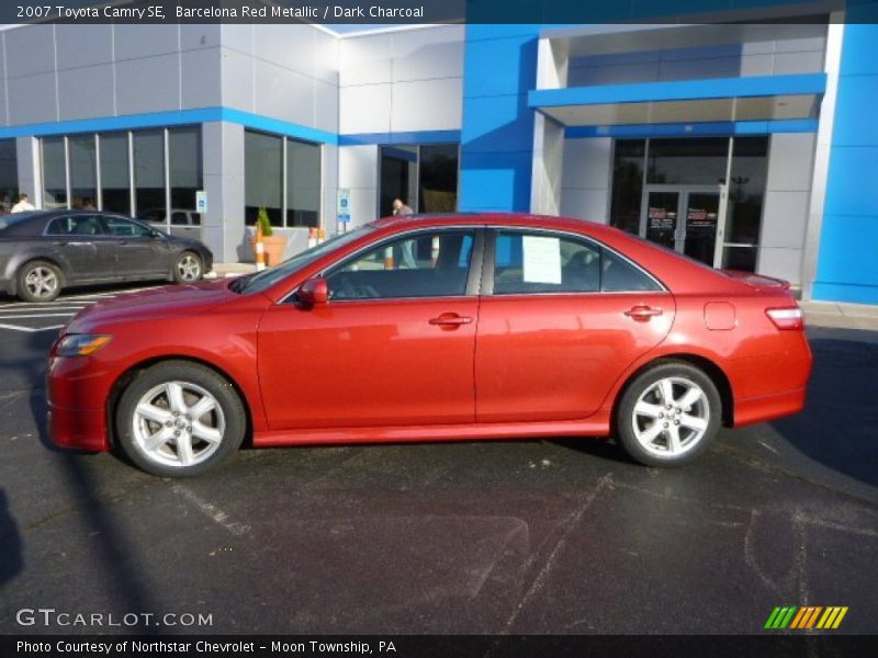 Barcelona Red Metallic / Dark Charcoal 2007 Toyota Camry SE