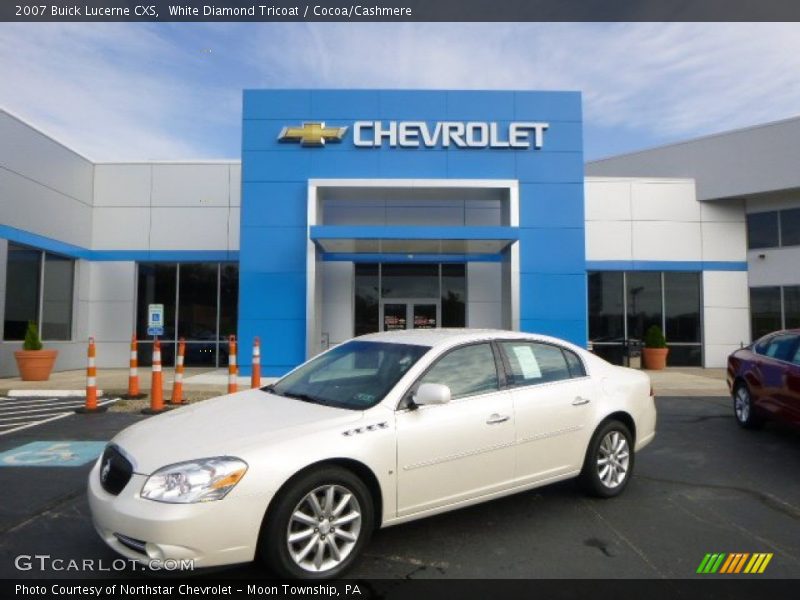 White Diamond Tricoat / Cocoa/Cashmere 2007 Buick Lucerne CXS