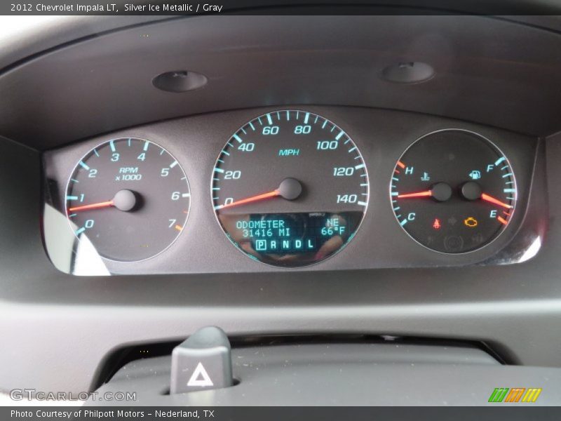 Silver Ice Metallic / Gray 2012 Chevrolet Impala LT