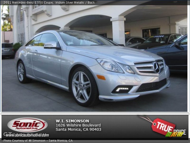 Iridium Silver Metallic / Black 2011 Mercedes-Benz E 550 Coupe