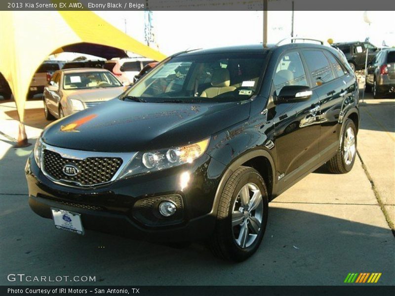 Ebony Black / Beige 2013 Kia Sorento EX AWD