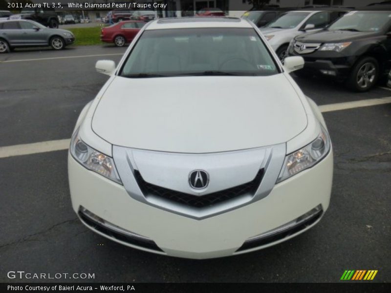 White Diamond Pearl / Taupe Gray 2011 Acura TL 3.5