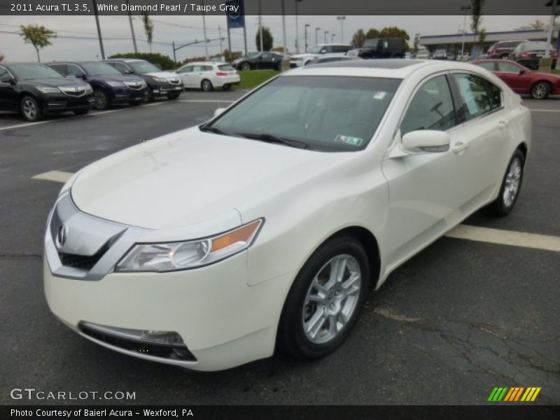 White Diamond Pearl / Taupe Gray 2011 Acura TL 3.5