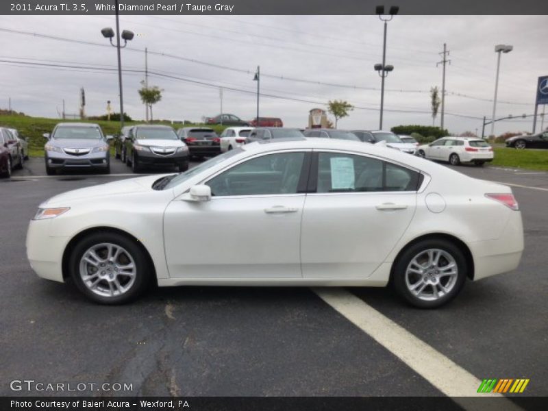 White Diamond Pearl / Taupe Gray 2011 Acura TL 3.5