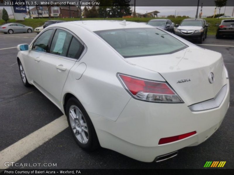 White Diamond Pearl / Taupe Gray 2011 Acura TL 3.5