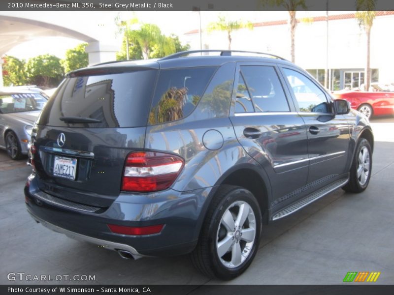 Steel Grey Metallic / Black 2010 Mercedes-Benz ML 350